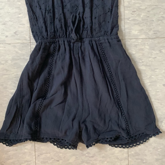 Navy Blue Halter Romper - Picture 5 of 8